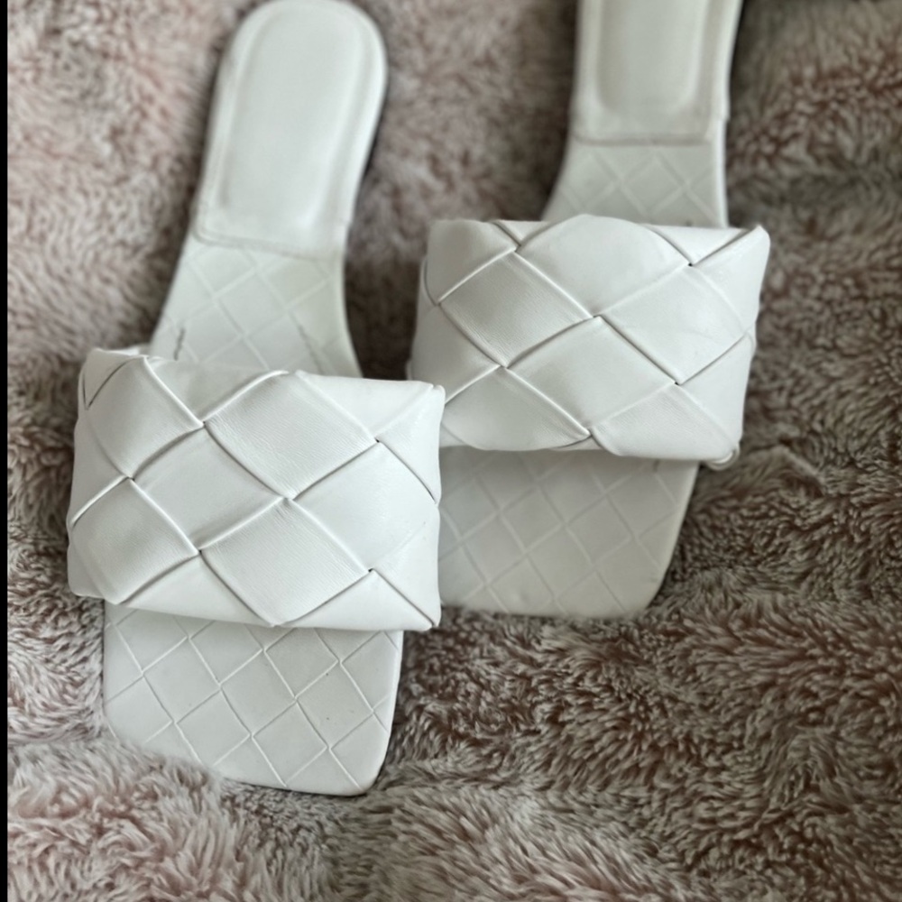White sandals